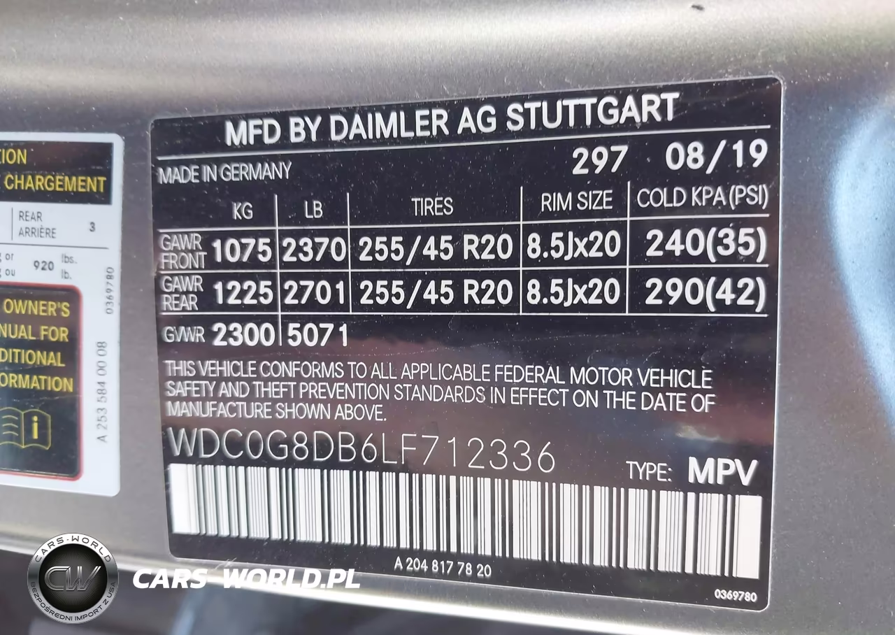 2020 Mercedes-Benz Glc 300 VIN:WDC0G8DB6LF712336 - 9