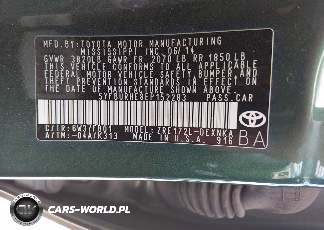 2014 Toyota Corolla Le VIN:5YFBURHE8EP152283 - 9