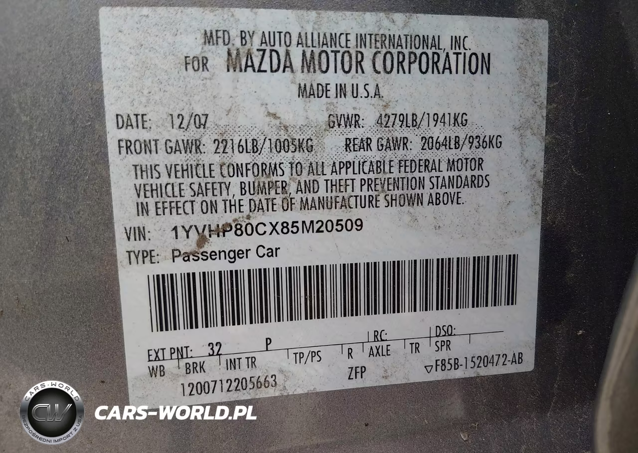 2008 Mazda Mazda6 I Sport Ve VIN:1YVHP80CX85M20509 - 9
