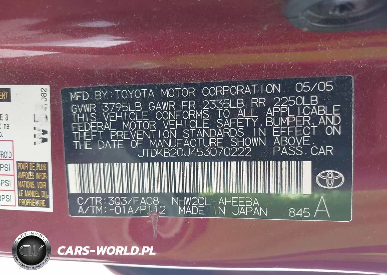 2005 Toyota Prius VIN:JTDKB20U453070222 - 9