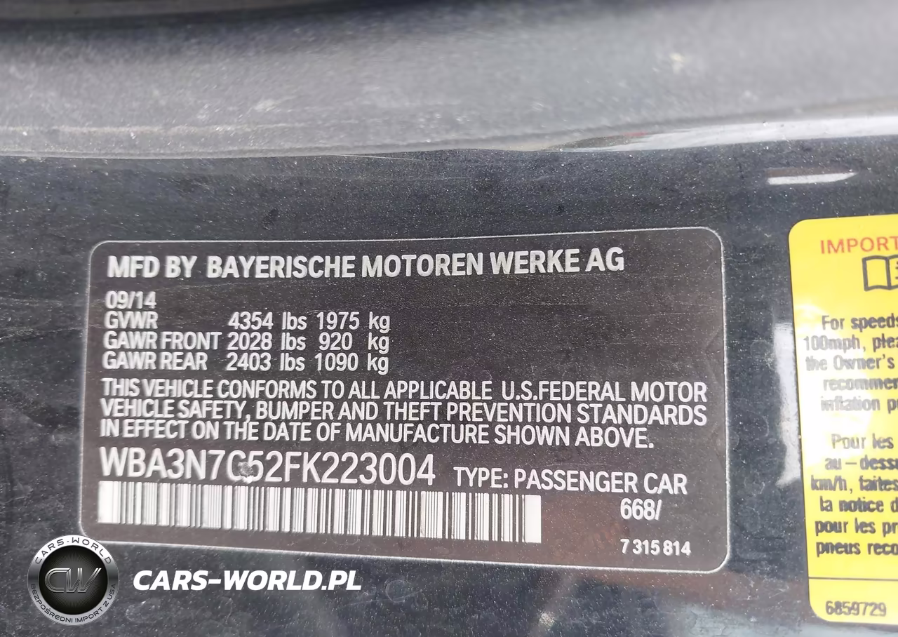 2015 BMW 428I VIN:WBA3N7C52FK223004 - 9