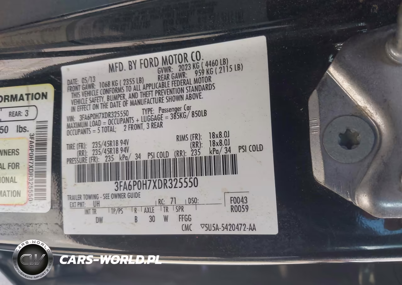 2013 Ford Fusion Se VIN:3FA6P0H7XDR325550 - 9