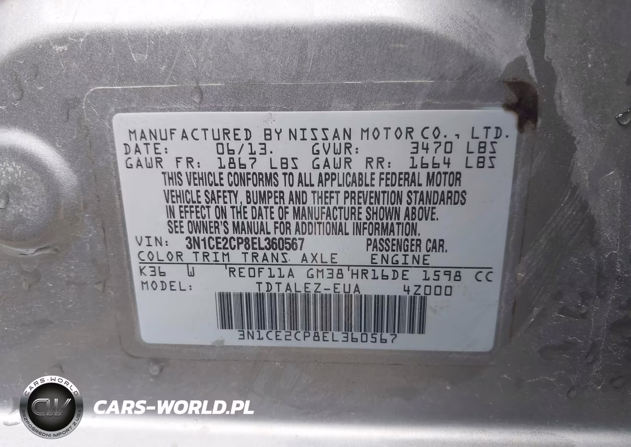 2014 Nissan Versa Note Sv VIN:3N1CE2CP8EL360567 - 9