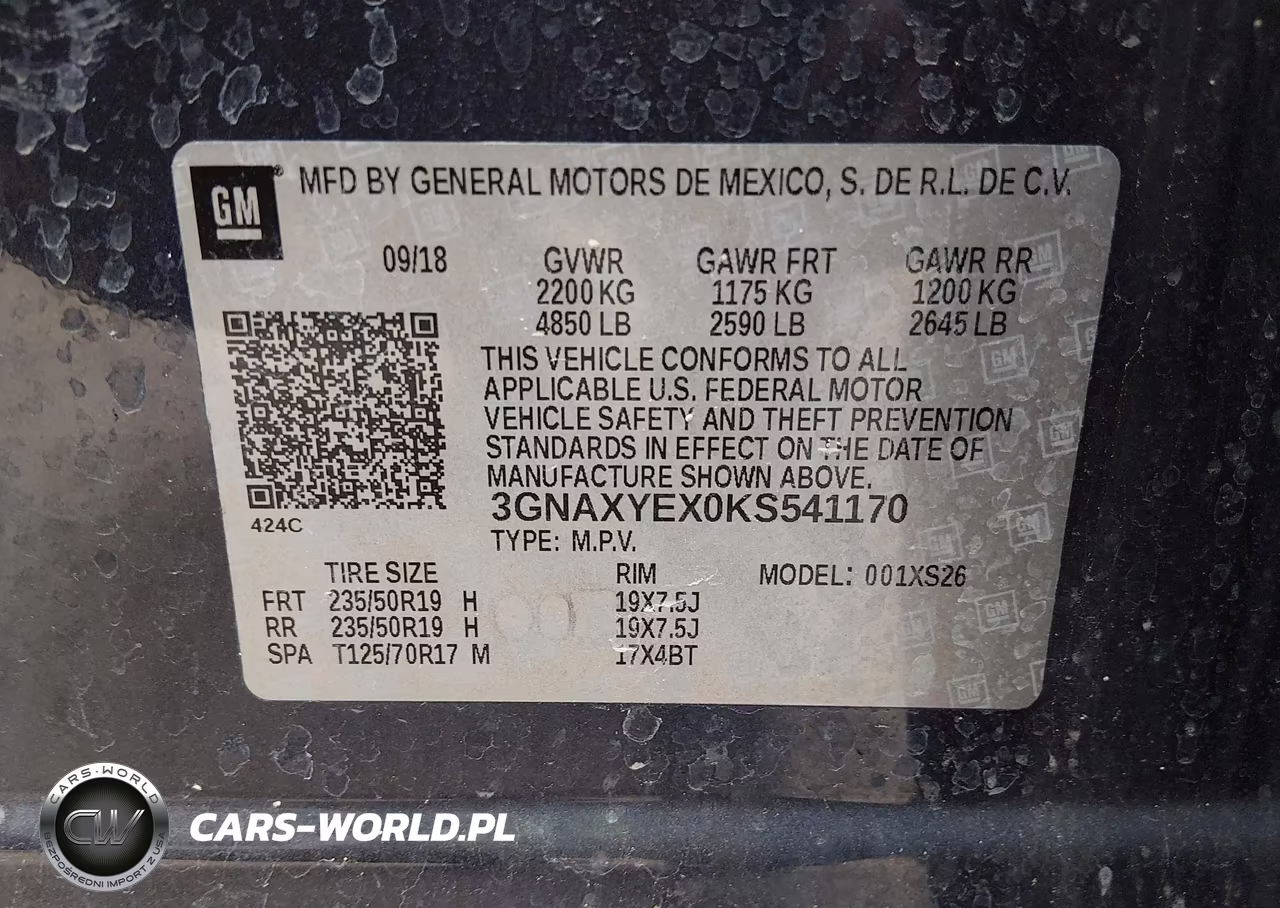 2019 Chevrolet Equinox Premier VIN:3GNAXYEX0KS541170 - 9