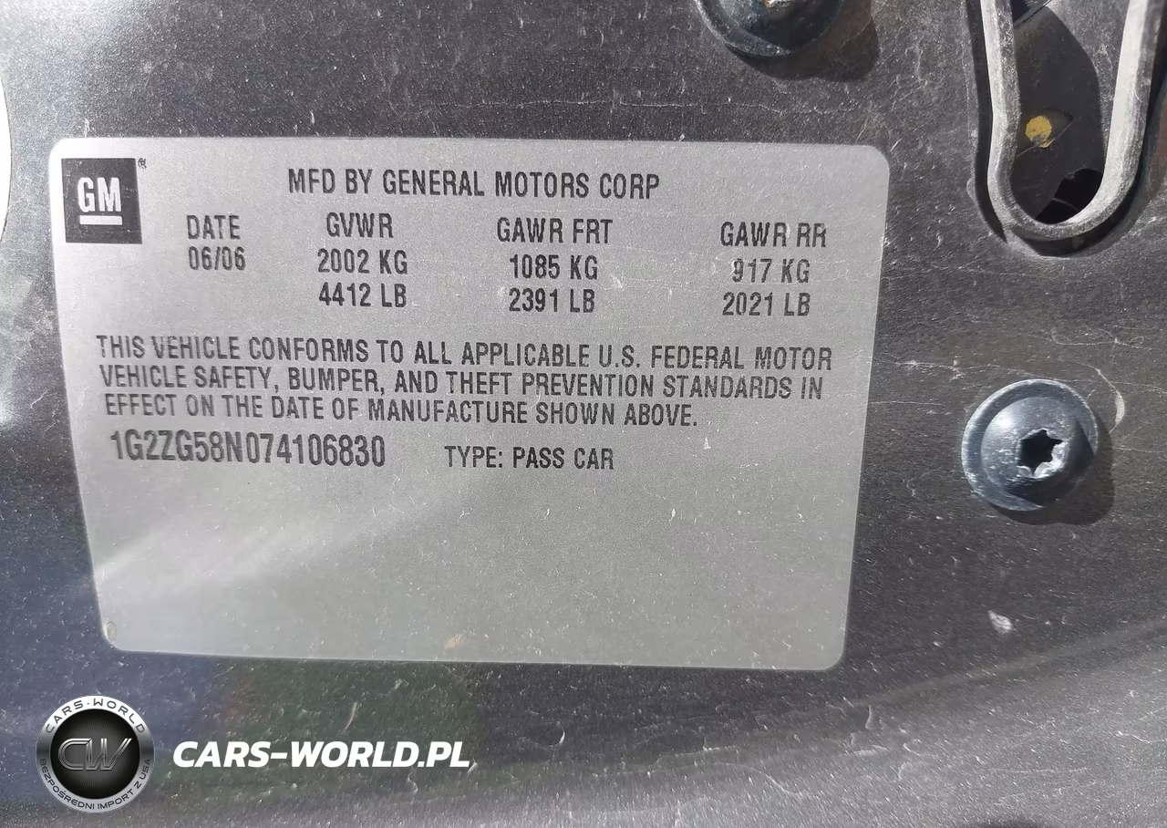 2007 Pontiac G6 VIN:1G2ZG58N074106830 - 9