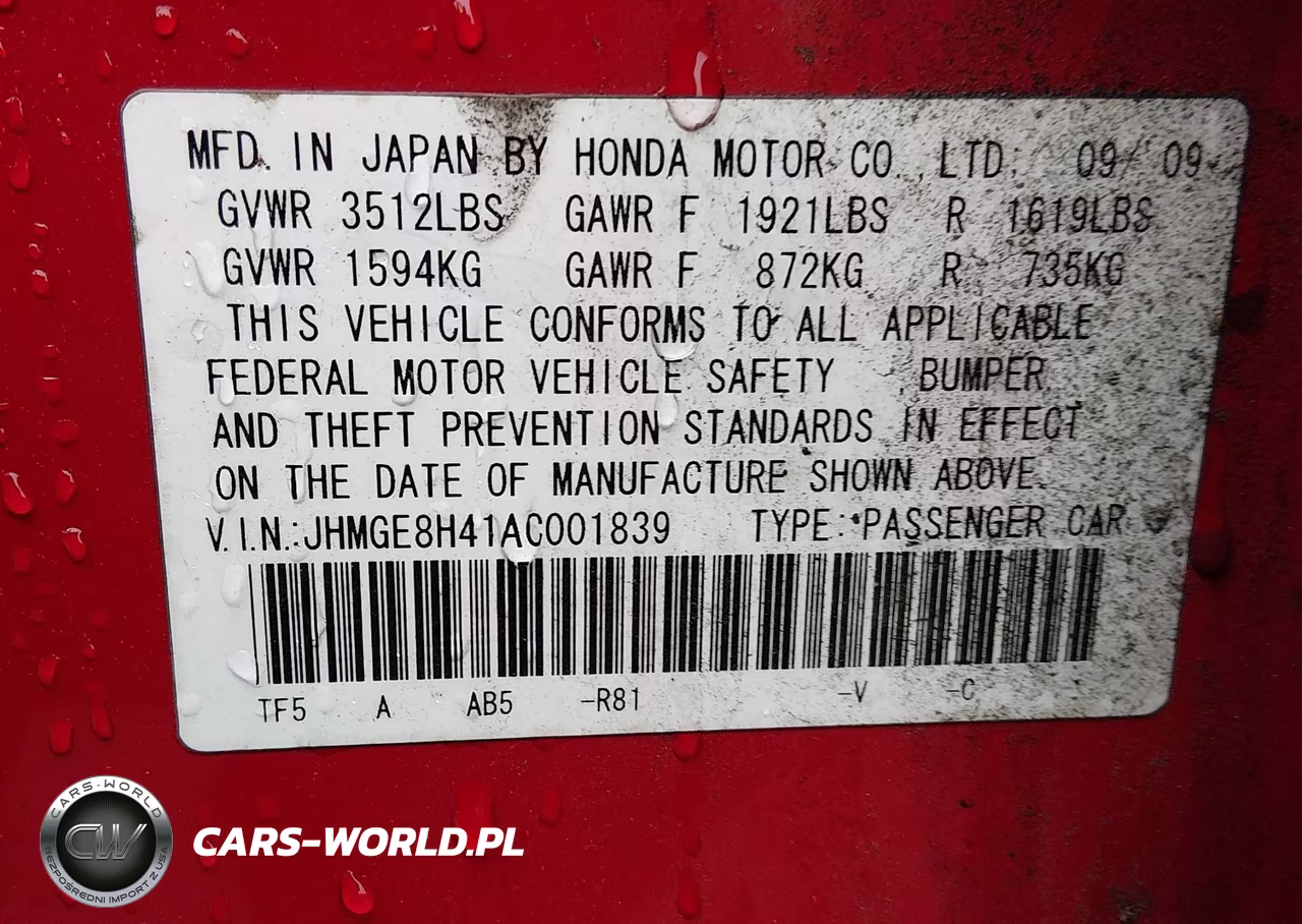 2010 Honda Fit Sport VIN:JHMGE8H41AC001839 - 9