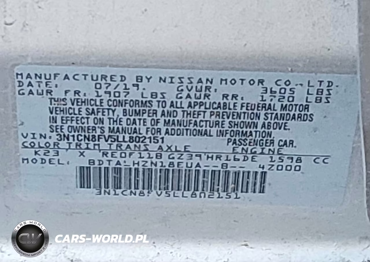 2016 Nissan Versa Sr Xtronic Cvt VIN:3N1CN8FV5LL802151 - 9