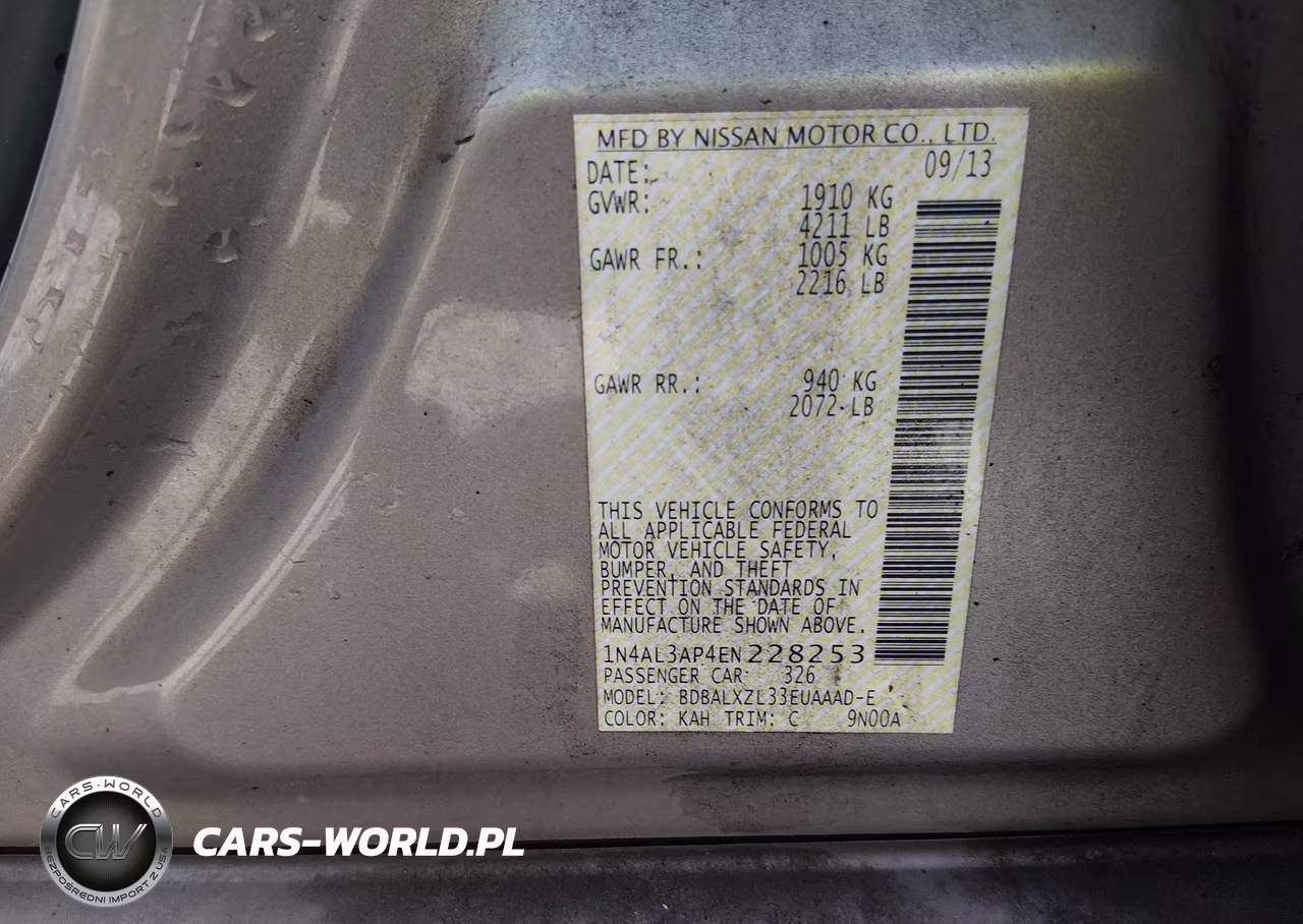 2014 Nissan Altima 2.5 Sl VIN:1N4AL3AP4EN228253 - 9