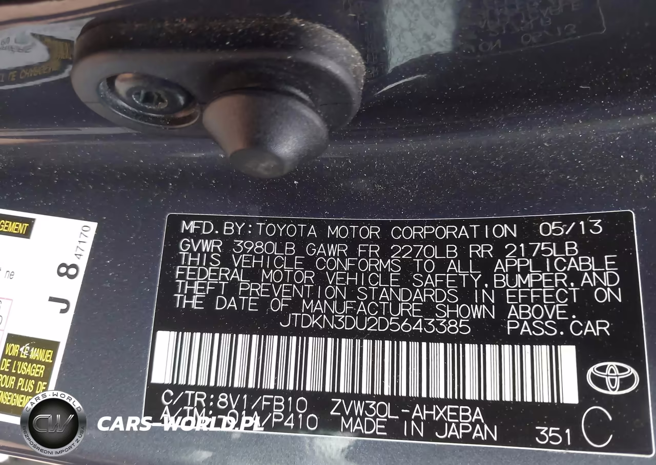 2013 Toyota Prius Three VIN:JTDKN3DU2D5643385 - 9