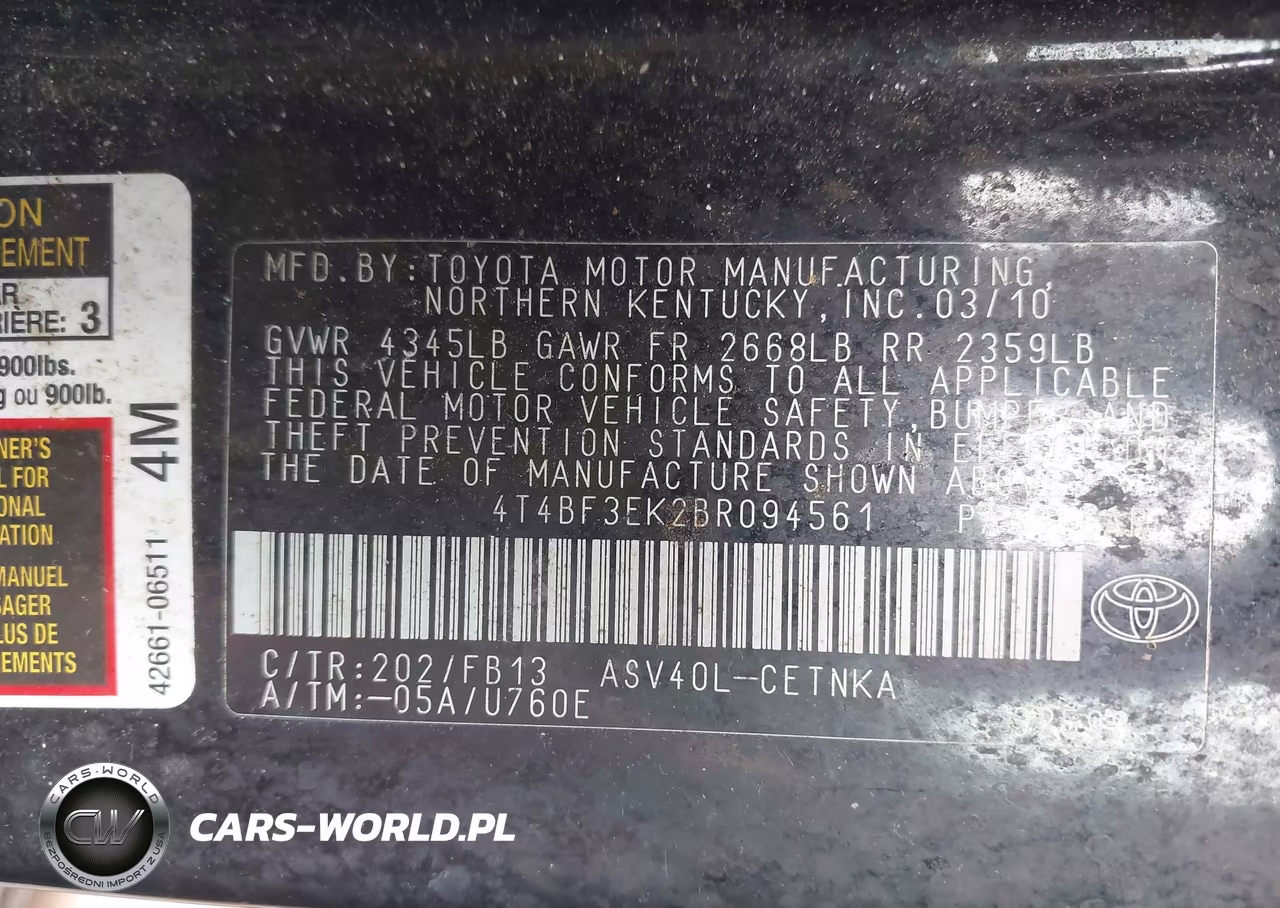 2011 Toyota Camry Le VIN:4T4BF3EK2BR094561 - 9