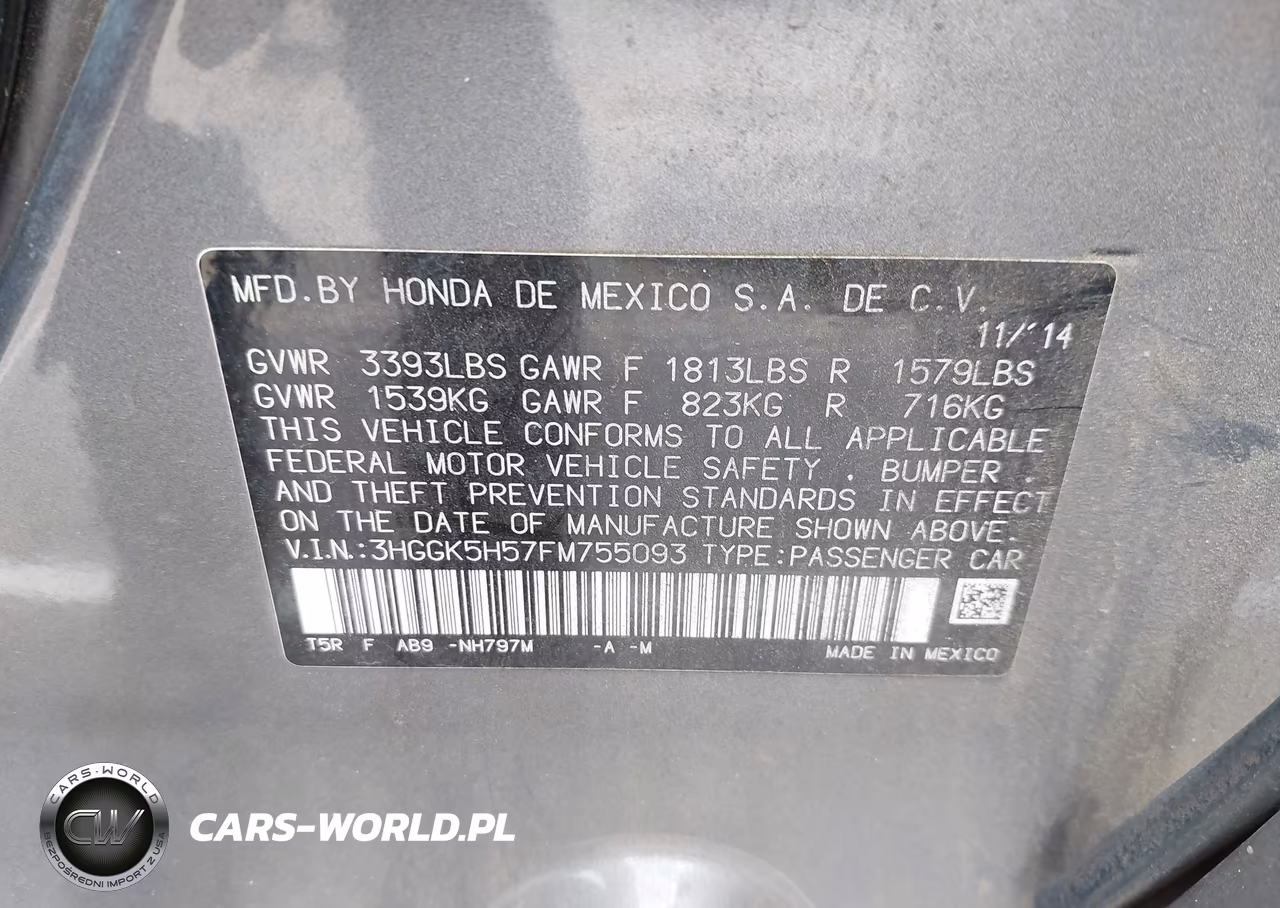 2015 Honda Fit Lx VIN:3HGGK5H57FM755093 - 9