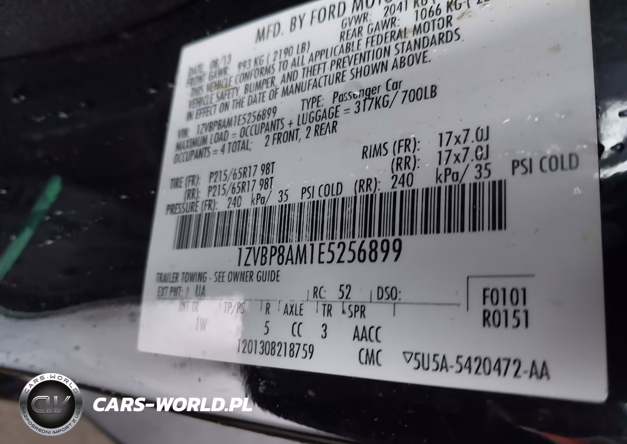 2014 Ford Mustang V6 VIN:1ZVBP8AM1E5256899 - 9