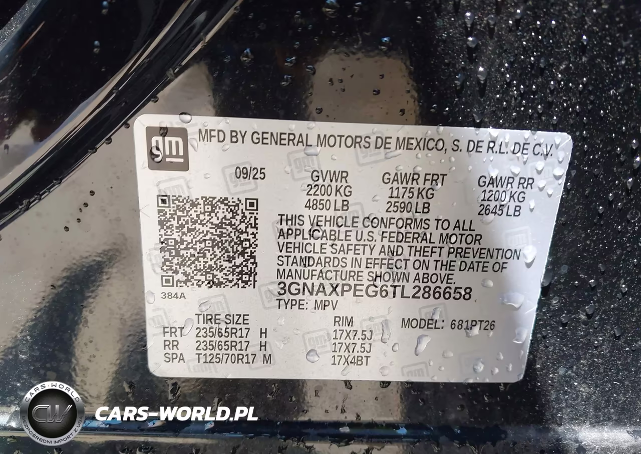 2026 Chevrolet Equinox Awd Lt VIN:3GNAXPEG6TL286658 - 9