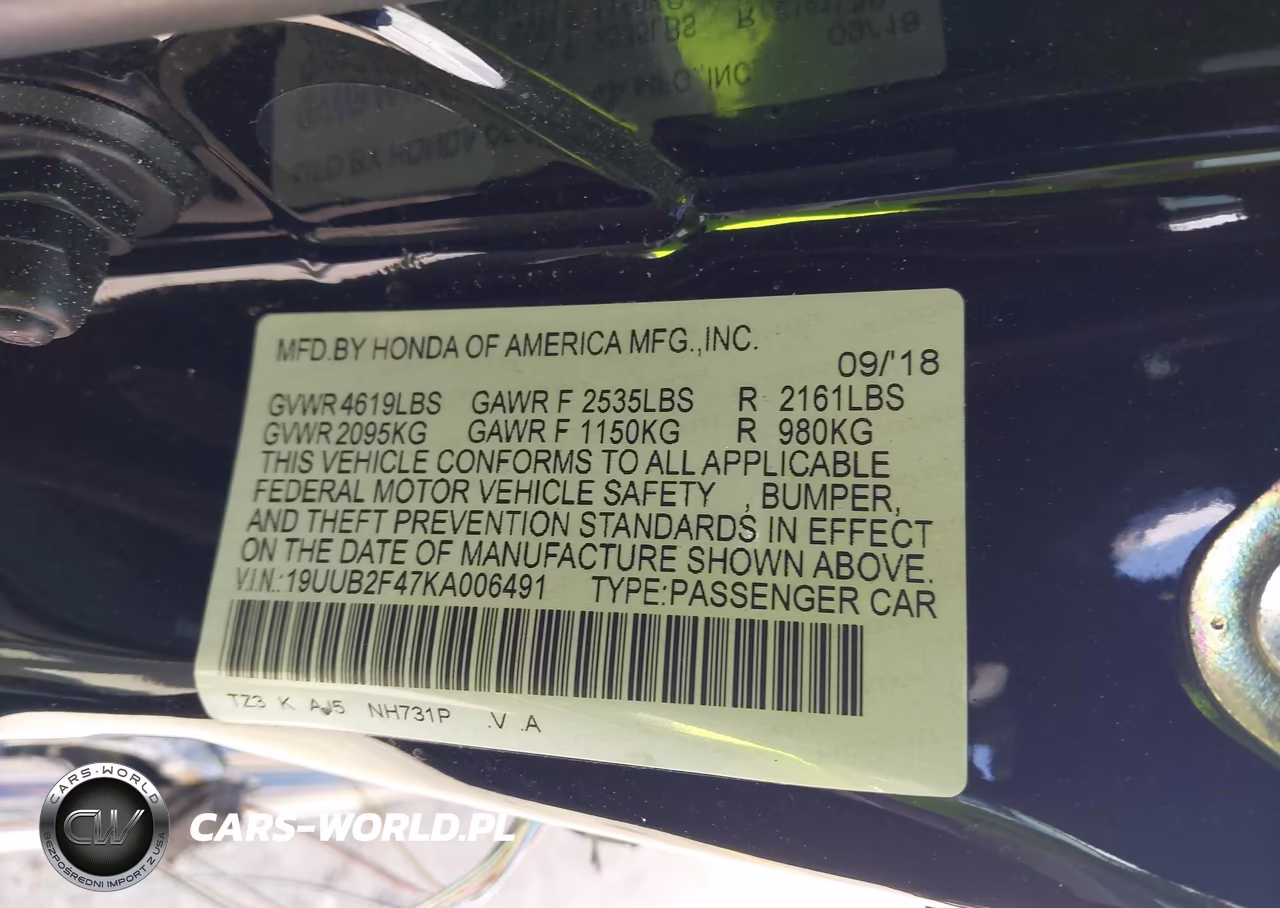 2019 Acura Tlx Tech Pkg VIN:19UUB2F47KA006491 - 9