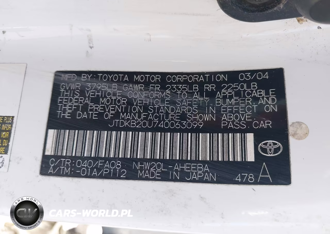 2004 Toyota Prius VIN:JTDKB20U740063099 - 9