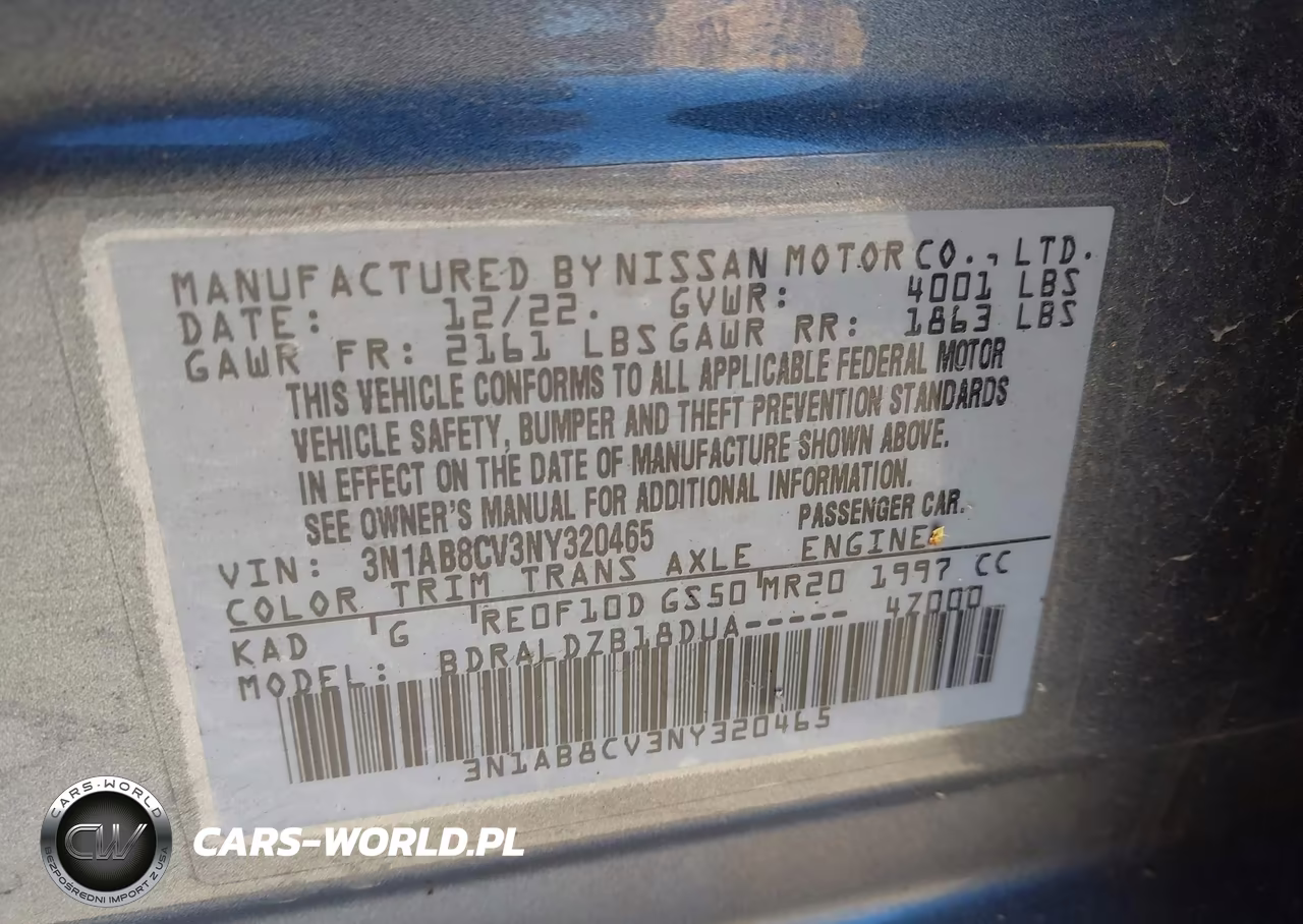 2022 Nissan Sentra Sv Xtronic Cvt VIN:3N1AB8CV3NY320465 - 9