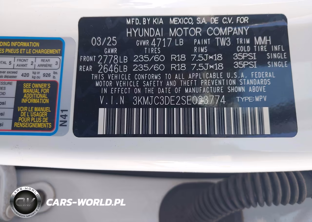 2025 Hyundai Tucson Sel Convenience VIN:3KMJC3DE2SE023774 - 9