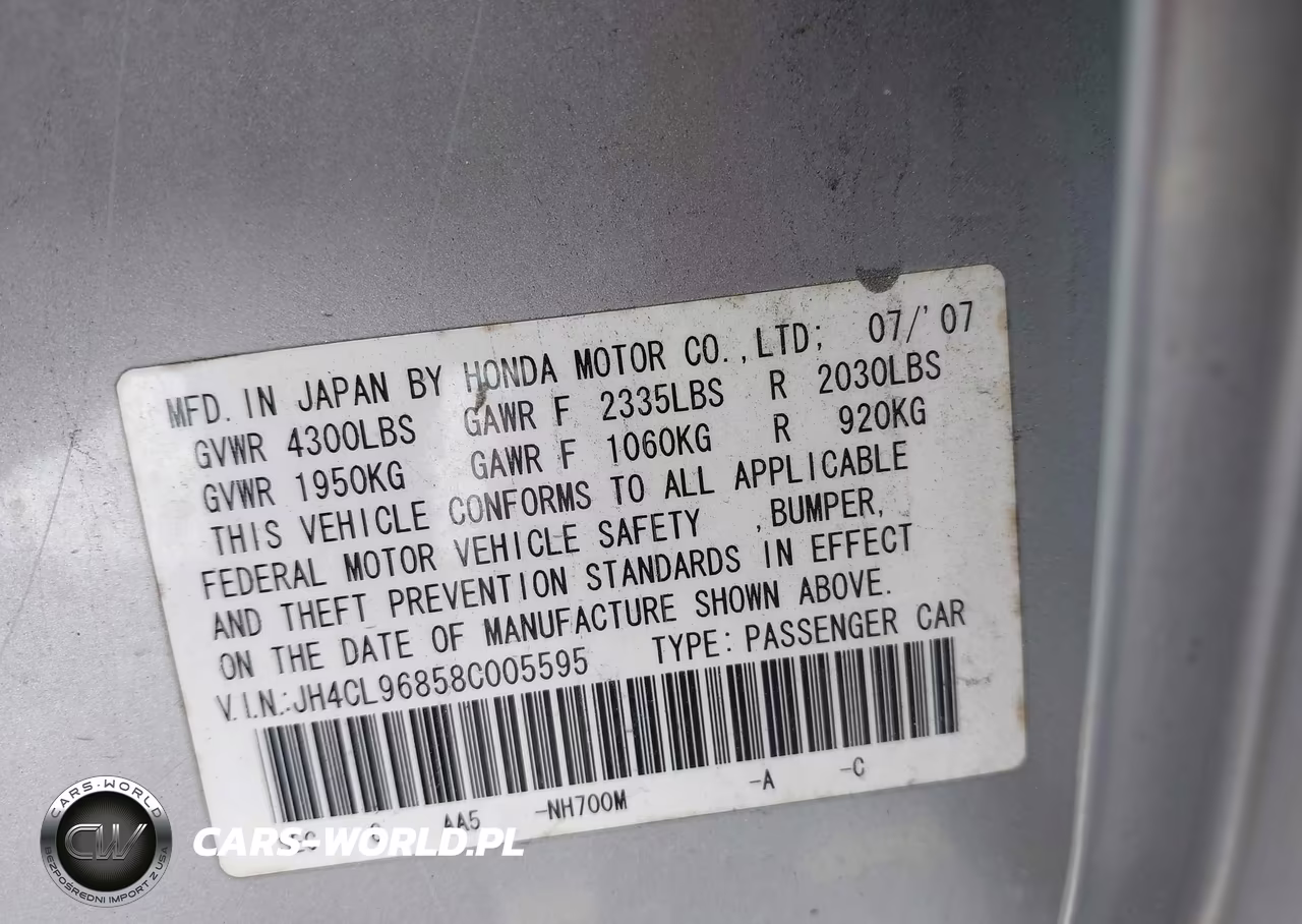 2008 Acura Tsx VIN:JH4CL96858C005595 - 9