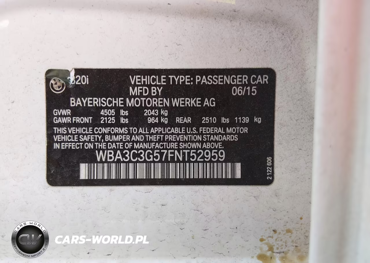 2015 BMW 320I xDrive VIN:WBA3C3G57FNT52959 - 9