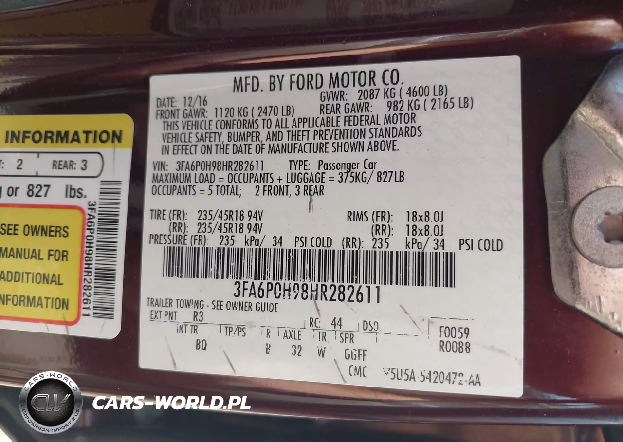 2017 Ford Fusion Se VIN:3FA6P0H98HR282611 - 9