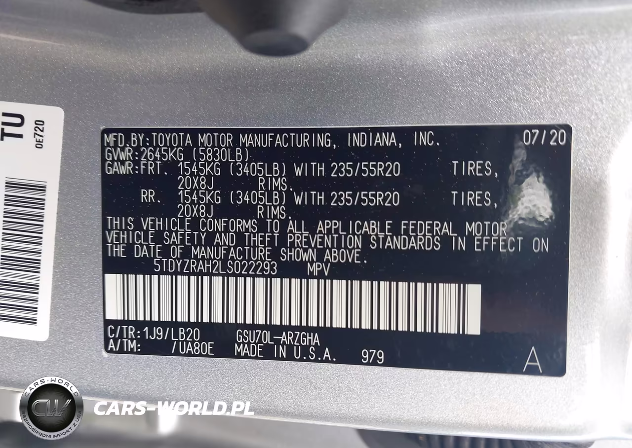 2020 Toyota Highlander Limited VIN:5TDYZRAH2LS022293 - 9
