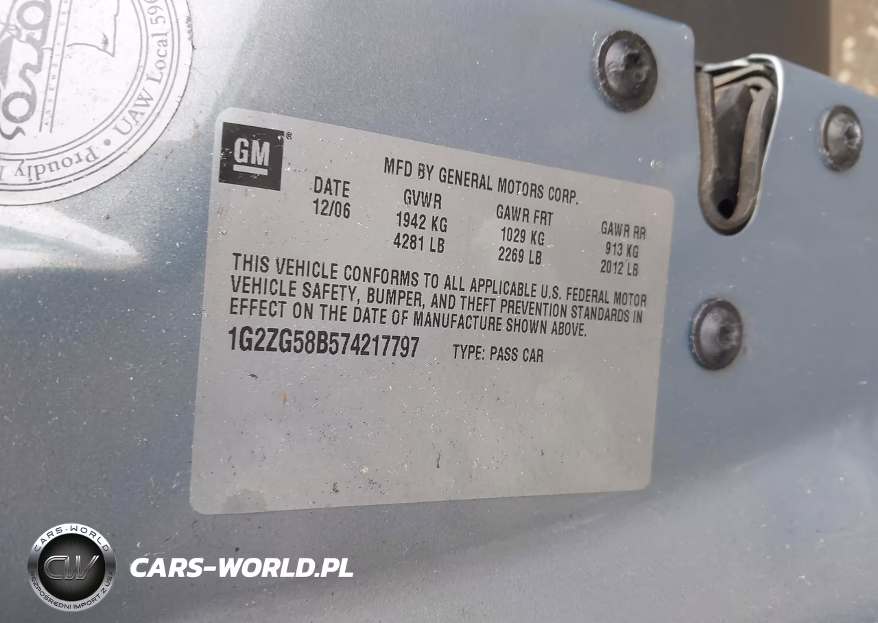 2007 Pontiac G6 VIN:1G2ZG58B574217797 - 9