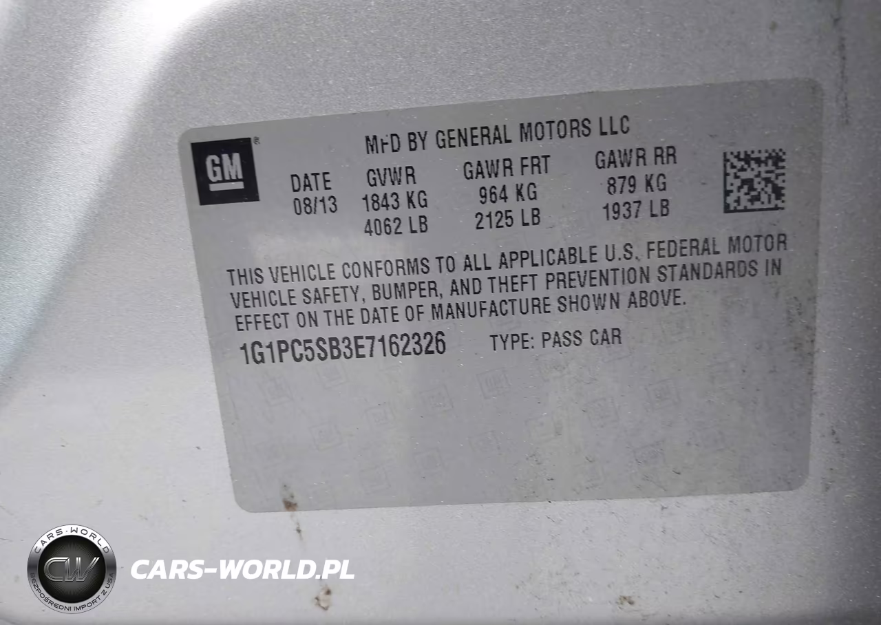 2014 Chevrolet Cruze 1Lt Auto VIN:1G1PC5SB3E7162326 - 9