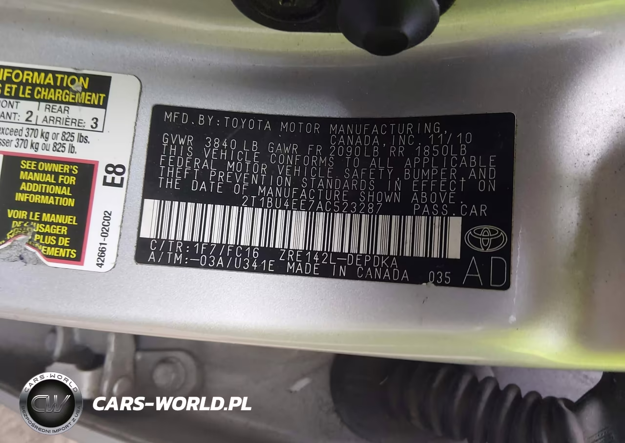 2010 Toyota Corolla Le VIN:2T1BU4EE7AC523287 - 9