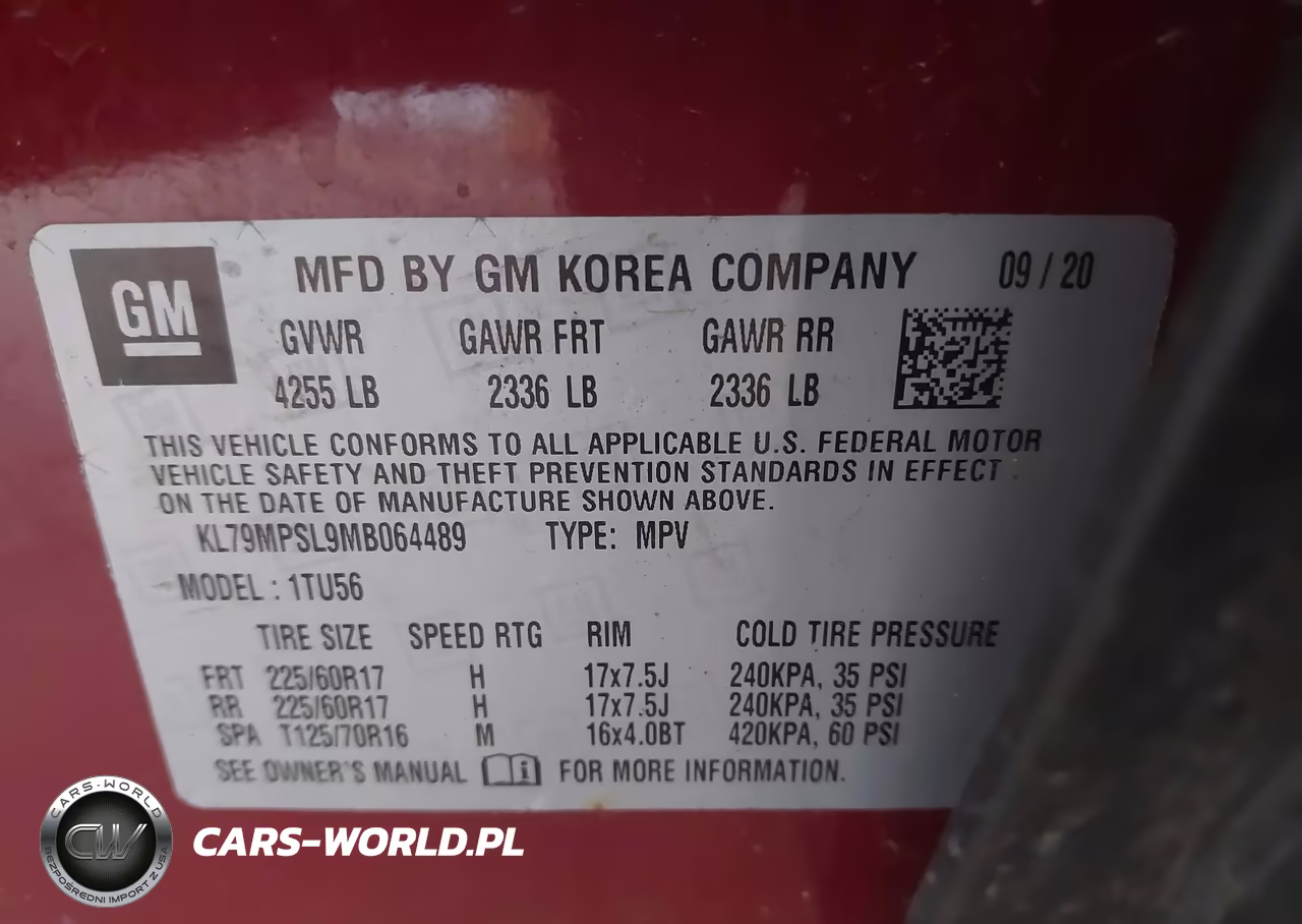 2021 Chevrolet Trailblazer Fwd Lt VIN:KL79MPSL9MB064489 - 9