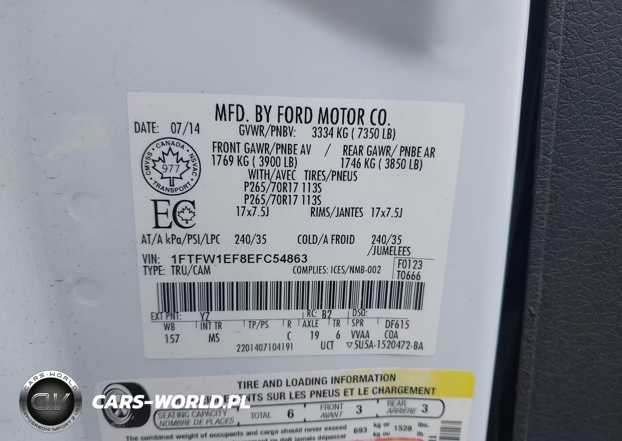 2014 Ford F-150 Xlt VIN:1FTFW1EF8EFC54863 - 9