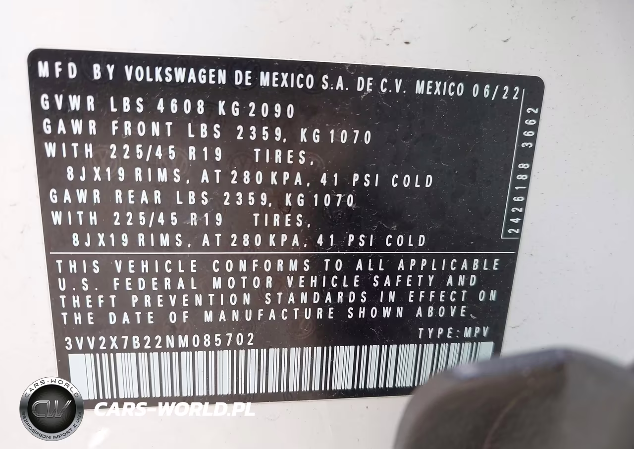 2022 Volkswagen Taos 1.5T Sel VIN:3VV2X7B22NM085702 - 9