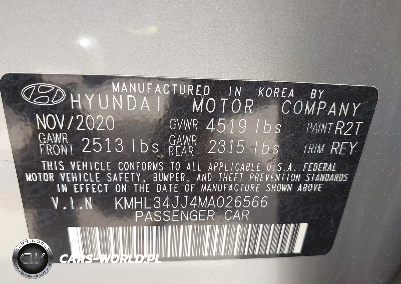 2021 Hyundai Sonata Sel VIN:KMHL34JJ4MA026566 - 9