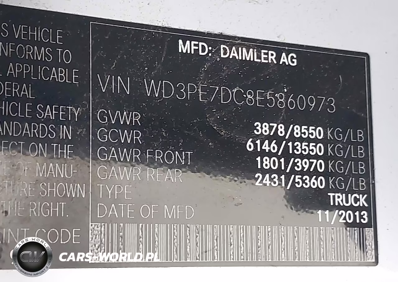 2014 Mercedes-Benz Sprinter 2500 Normal Roof VIN:WD3PE7DC8E5860973 - 9