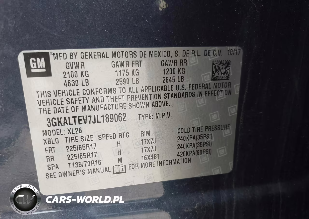 2018 GMC Terrain Sle VIN:3GKALTEV7JL189062 - 9