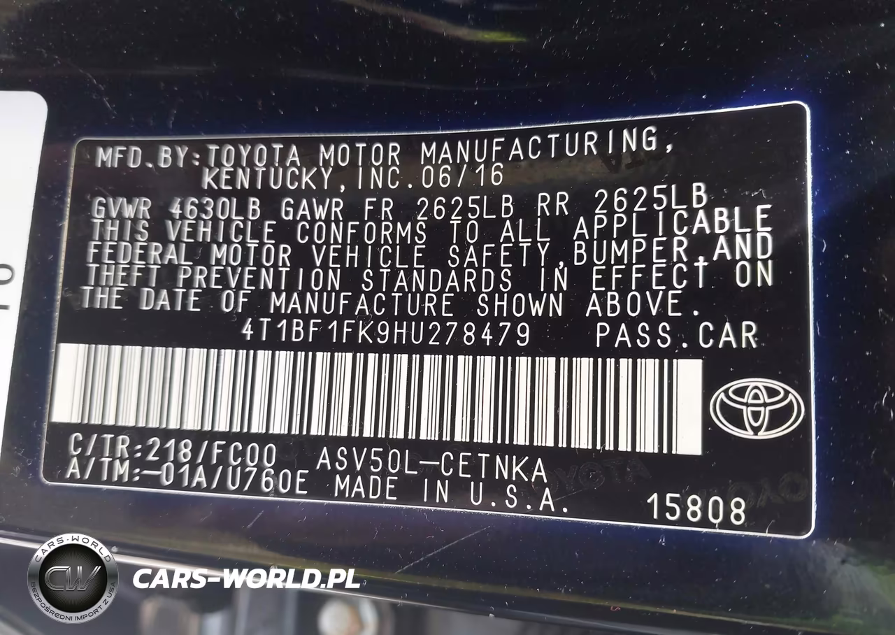 2017 Toyota Camry Le VIN:4T1BF1FK9HU278479 - 9