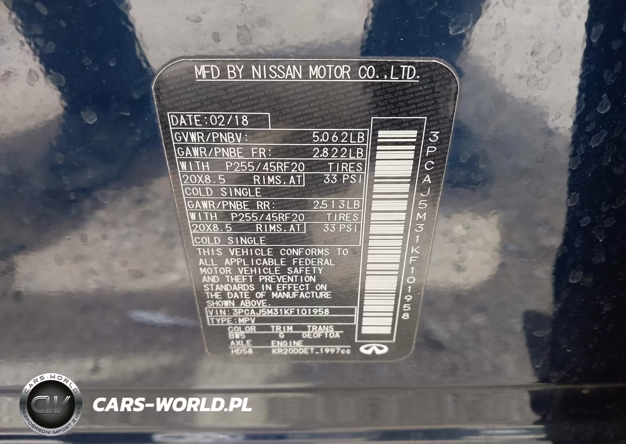 2019 Infiniti Qx50 Essential VIN:3PCAJ5M31KF101958 - 9