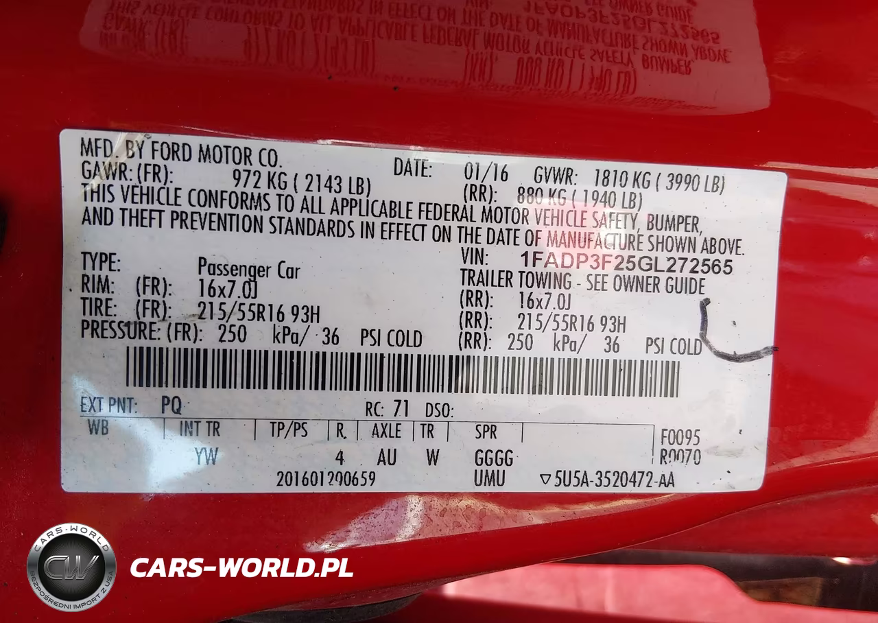 2016 Ford Focus Se VIN:1FADP3F25GL272565 - 9