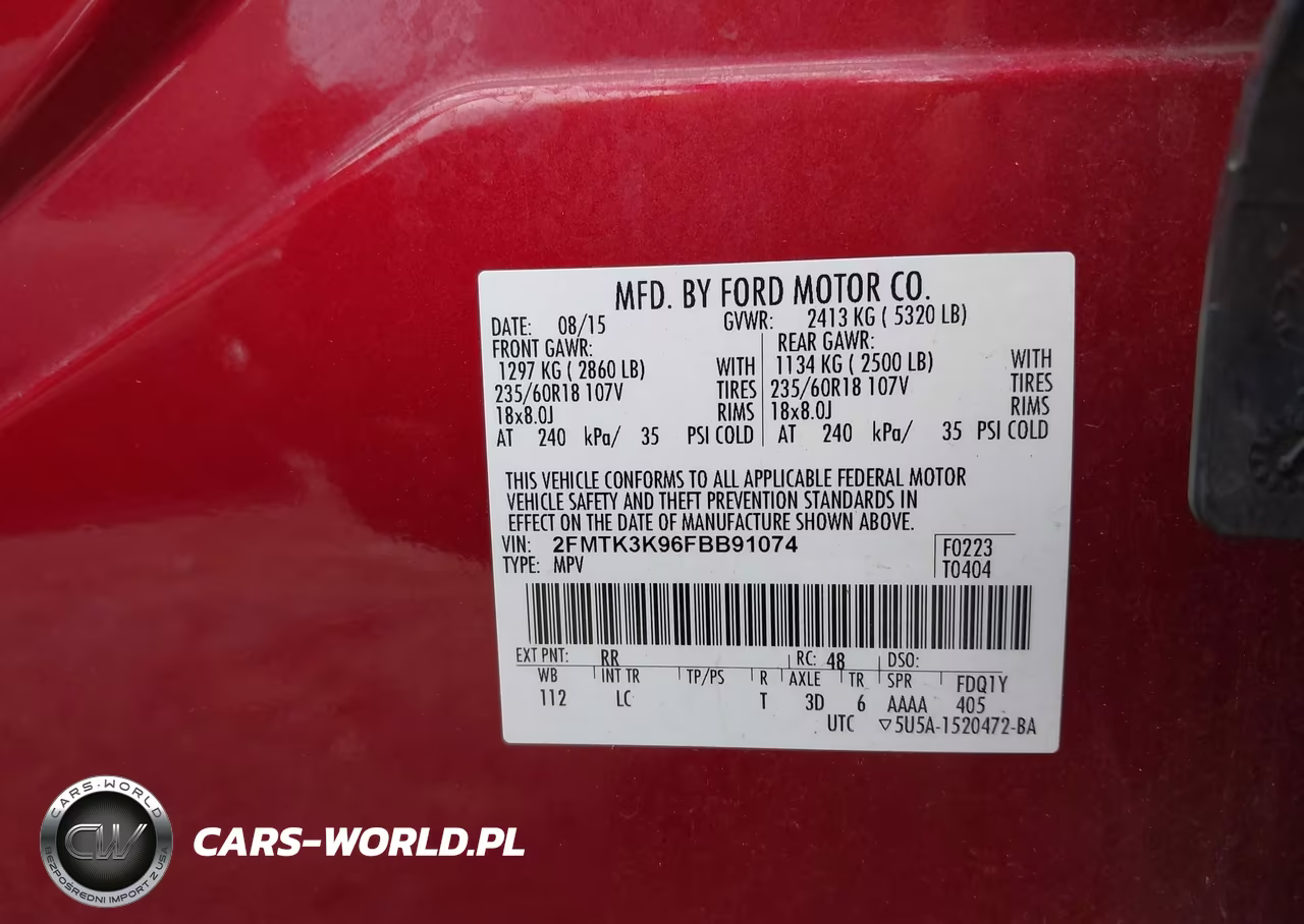 2015 Ford Edge Titanium VIN:2FMTK3K96FBB91074 - 9