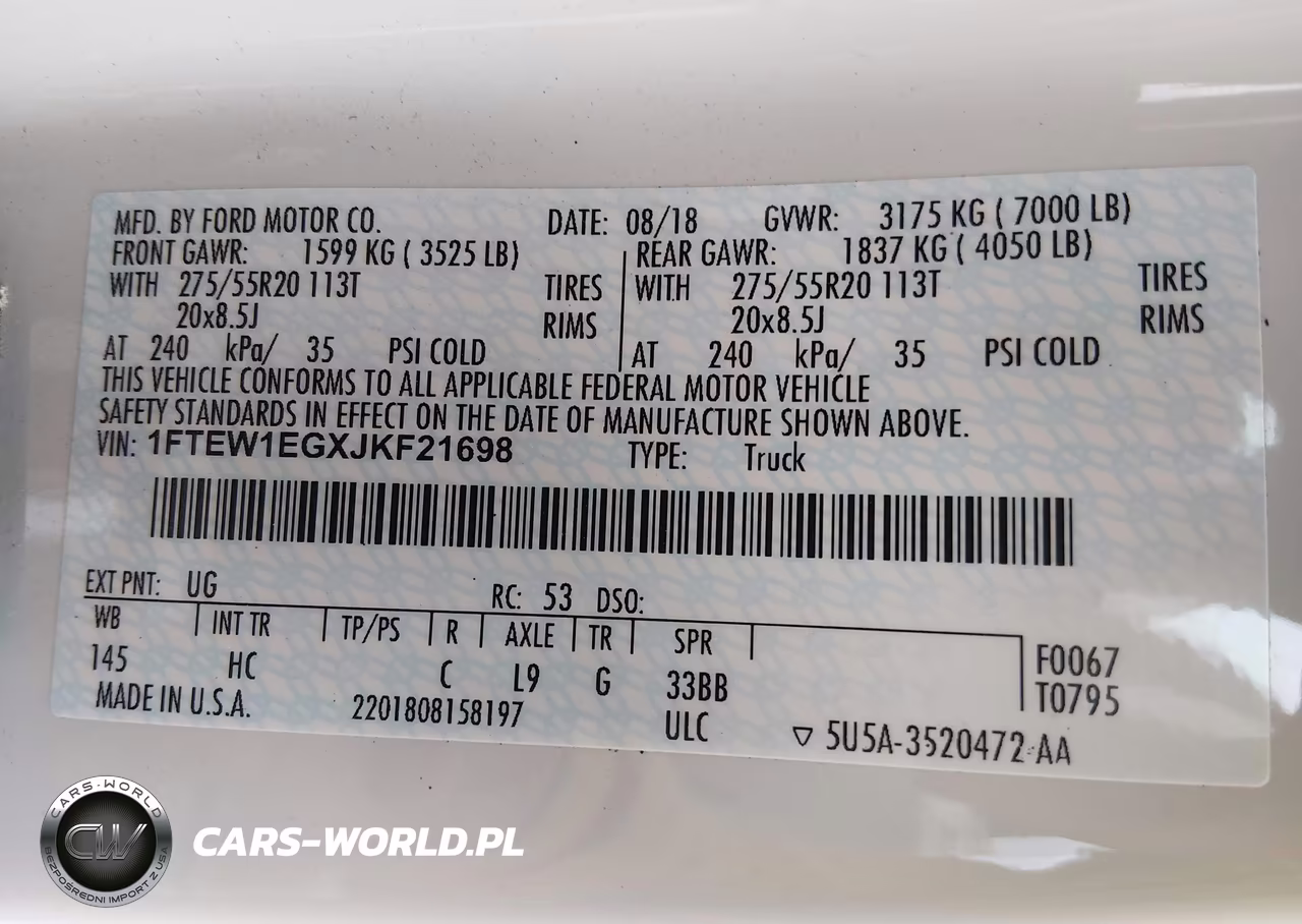 2018 Ford F-150 Lariat VIN:1FTEW1EGXJKF21698 - 9