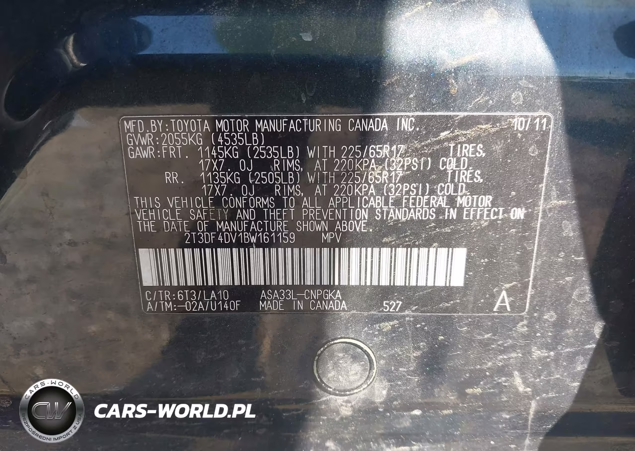 2011 Toyota Rav4 Limited VIN:2T3DF4DV1BW161159 - 9