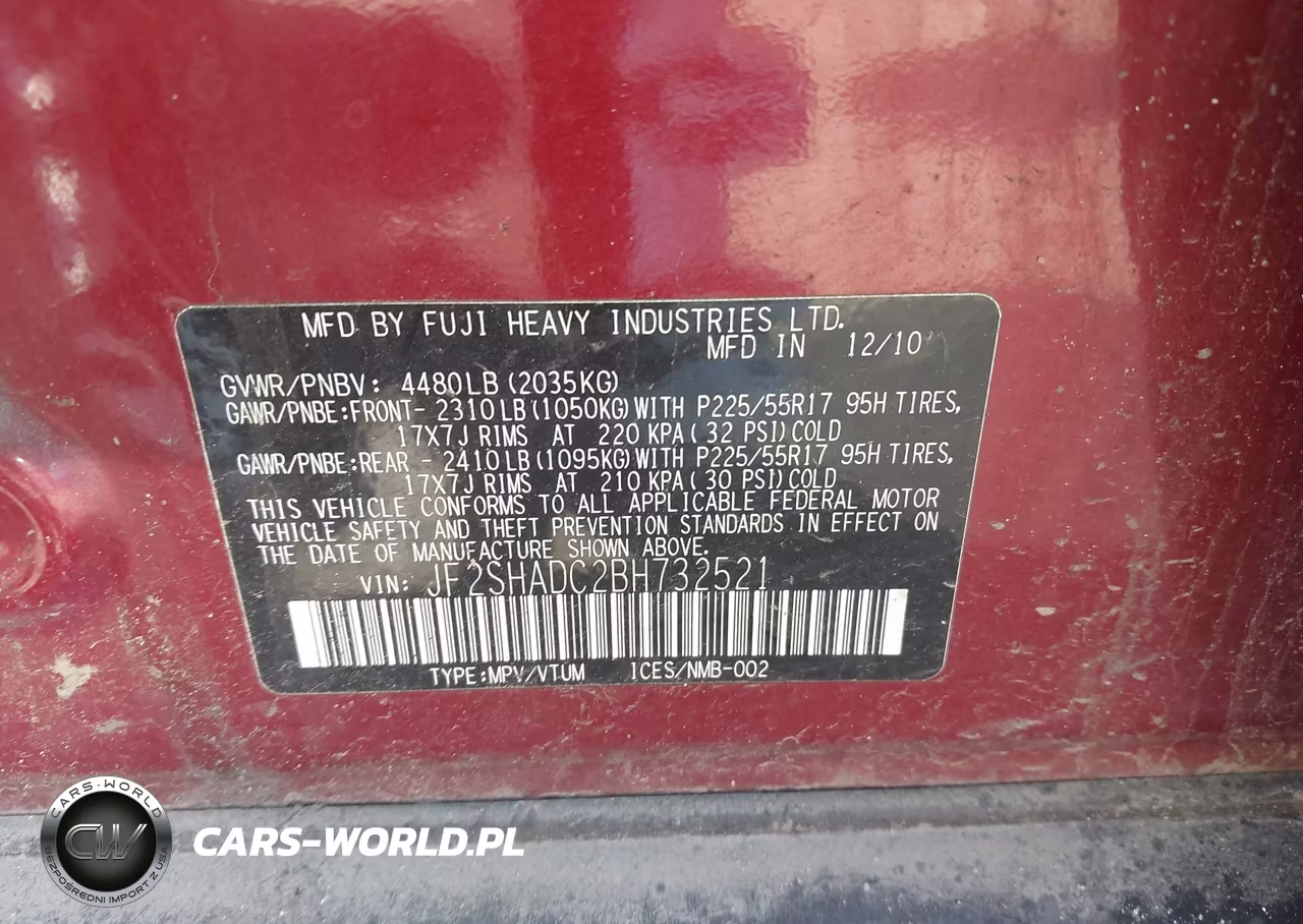 2011 Subaru Forester 2.5X Premium VIN:JF2SHADC2BH732521 - 9