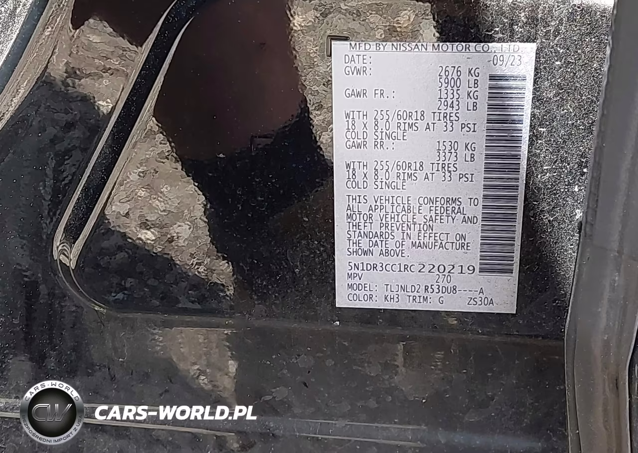 2024 Nissan Pathfinder Sl 4Wd VIN:5N1DR3CC1RC220219 - 9