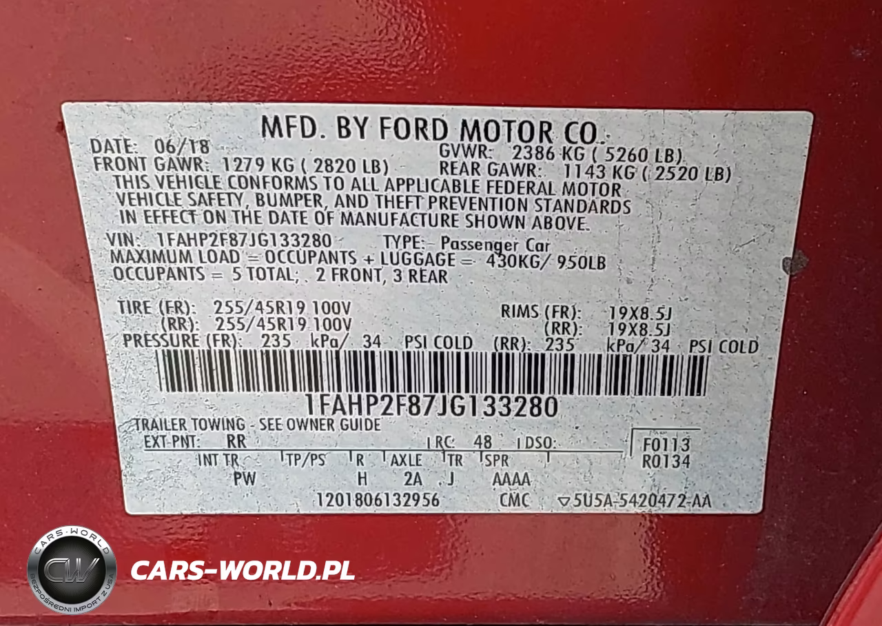 2018 Ford Taurus Limited VIN:1FAHP2F87JG133280 - 9
