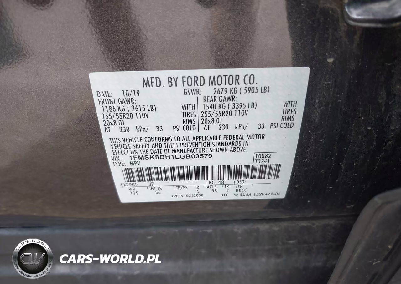 2020 Ford Explorer Xlt VIN:1FMSK8DH1LGB03579 - 9