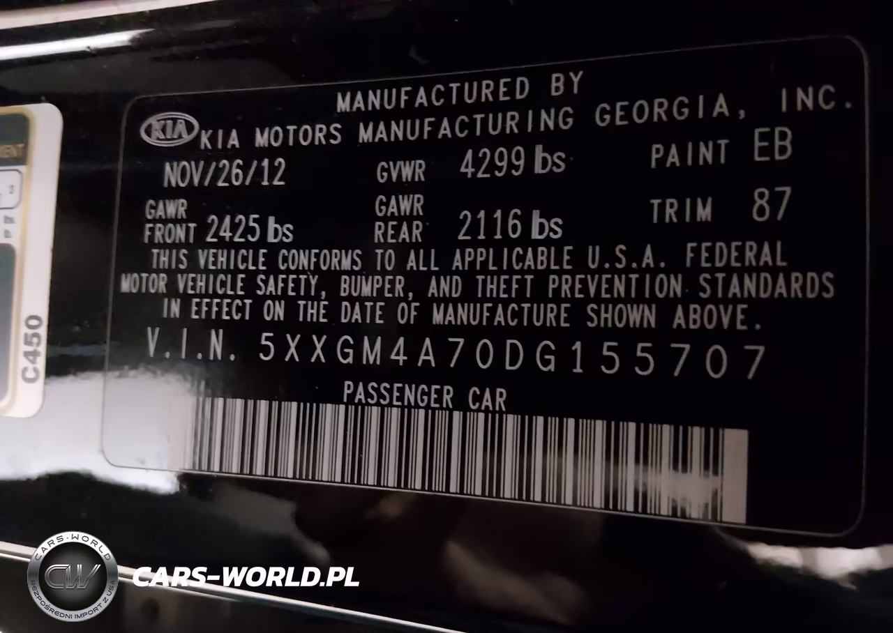 2013 Kia Optima Lx VIN:5XXGM4A70DG155707 - 9