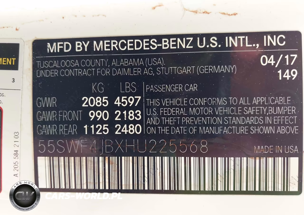 2017 Mercedes-Benz C 300 Sport VIN:55SWF4JBXHU225568 - 9