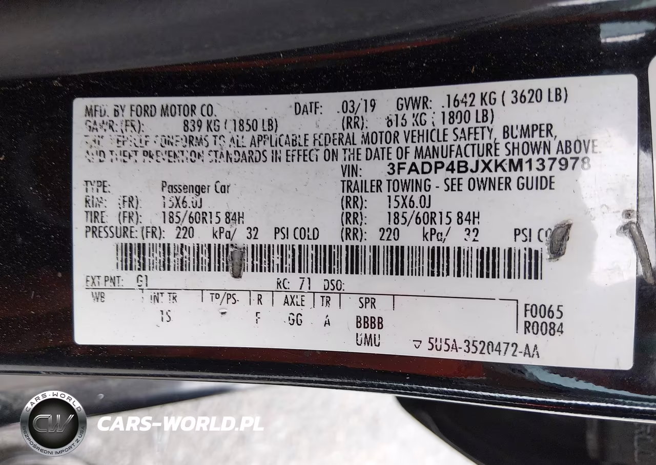 2019 Ford Fiesta Se VIN:3FADP4BJXKM137978 - 9