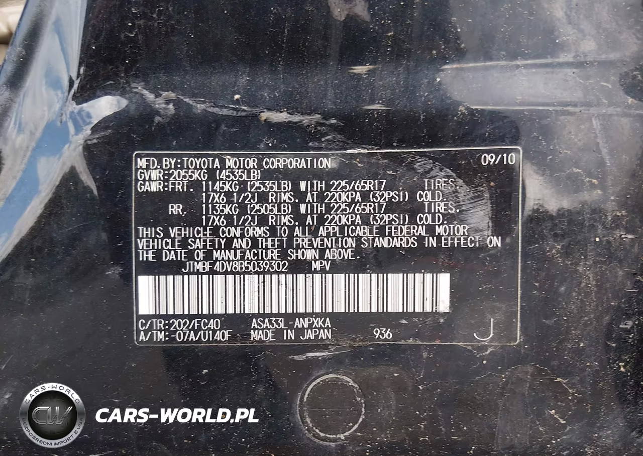 2011 Toyota Rav4 VIN:JTMBF4DV8B5039302 - 9