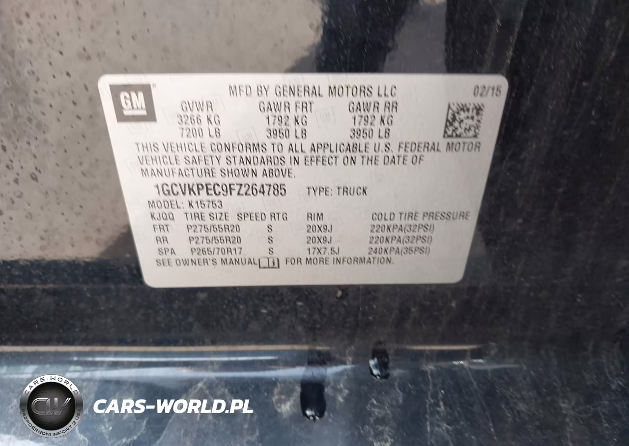 2015 Chevrolet Silverado 1500 Wt VIN:1GCVKPEC9FZ264785 - 9
