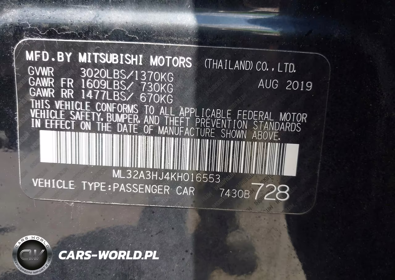 2019 Mitsubishi Mirage Es VIN:ML32A3HJ4KH016553 - 9